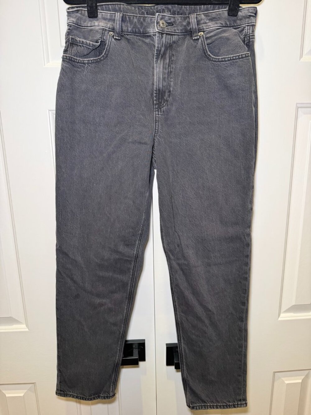 American Eagle Strigid Gray Jeans 12 Regular